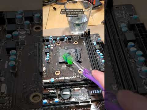 how to clean thermal paste off of a cpu socket #shorts