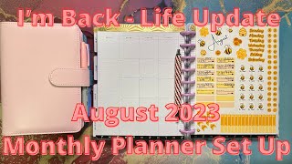 I’m Backkk! | Life Update | Monthly Planner Set Up | August 2023 | Ashley Budgets