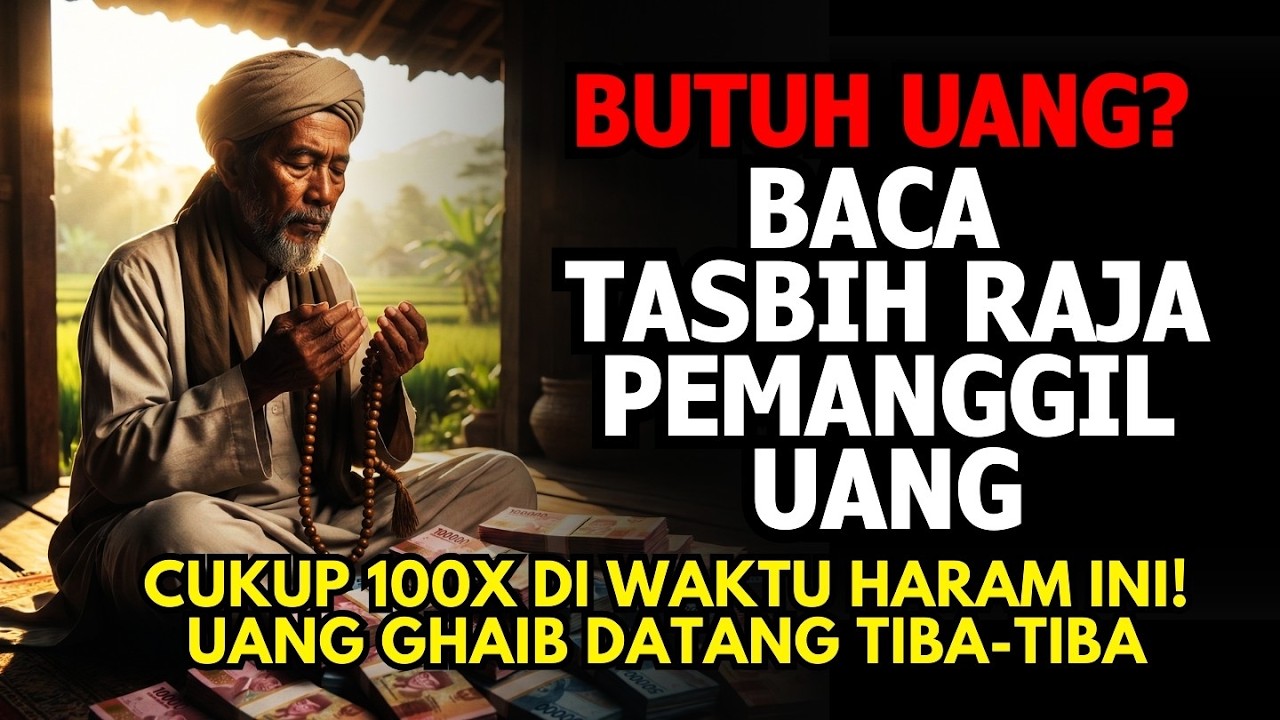 Tasbih Raja Pemanggil Uang... Baca di Waktu Ini! Kepepet, Butuh Cepat, Bayar Utang? Doa Mustajab