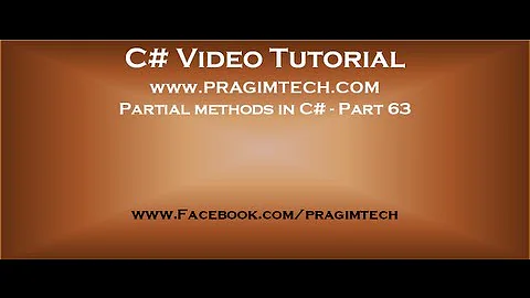 Part 63   Partial methods in c#