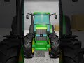 Green John Deere Tractor with Trailer and seed factory