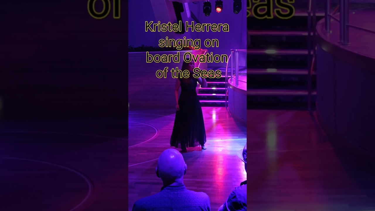 This is the awesome Kristel Herrera entertaining us on the Ovation of the Seas