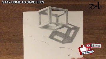 How to Draw 3D Cube |Step by Step| Simple Cube - No Time Lapse