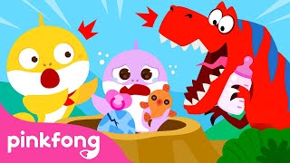 new peekaboo baby shark babysits at a dinosaur theme park story for kids pinkfong baby shark