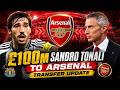 £100m Sandro Tonali to Arsenal transfer update #arsenal #premierleague #football #soccer