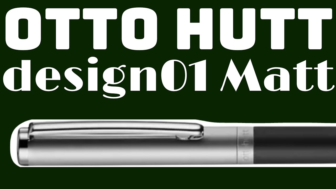 Otto Hutt, Tintenroller Design 01, rutheniert, matt grün