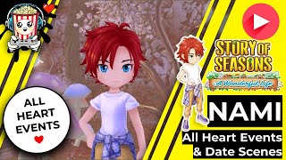 Story of Seasons – A Wonderful Life: Nami – All Heart Events (+ Dates 🌹 + Wedding 💒  + Baby 👶)