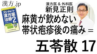 【漢方.JP】帯状疱疹後の痛み・麻黄が飲めない方=五苓散17【新見正則が解説】