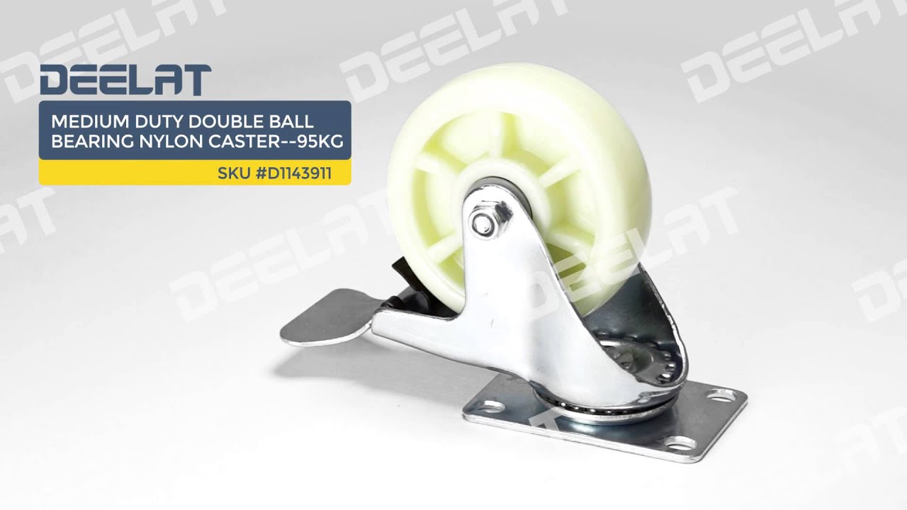 Medium Duty Double Ball Bearing Nylon Caster--95kg