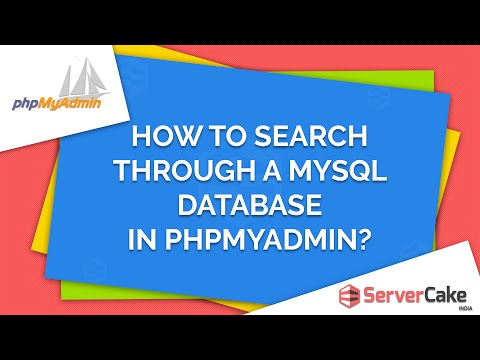 How to Search through a MySQL database in phpMyAdmin - ServerCake India