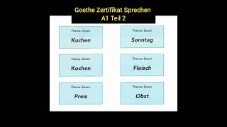 Goethe Zertifikat A1 | Start Deutsch 1 | A1 Sprechen: Teil 2 goethezertifikat sprechen deutsch