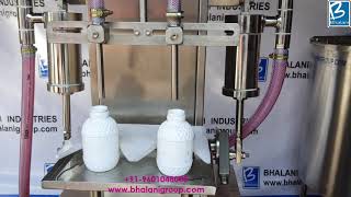 Pesticides And Fertilizer Semi-Automatic Bottle Filling Machine From Bhalani Industries
