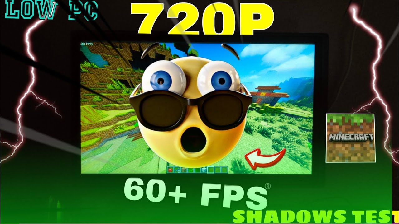 Minecraft Shaders 720p Test | Smooth Gameplay on Low-End PC 🔥 | FPS ...