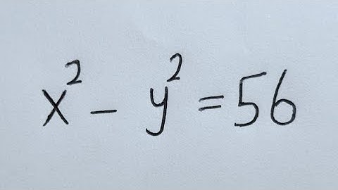 Harvard University Admission Interview Trick X^2-Y^2=56 | You Should Know This Best Trick