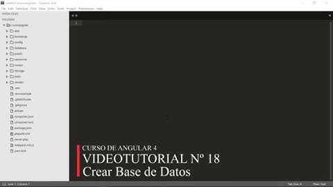 18.- Curso Angular 4 con Laravel 5. Crear Base de Datos.