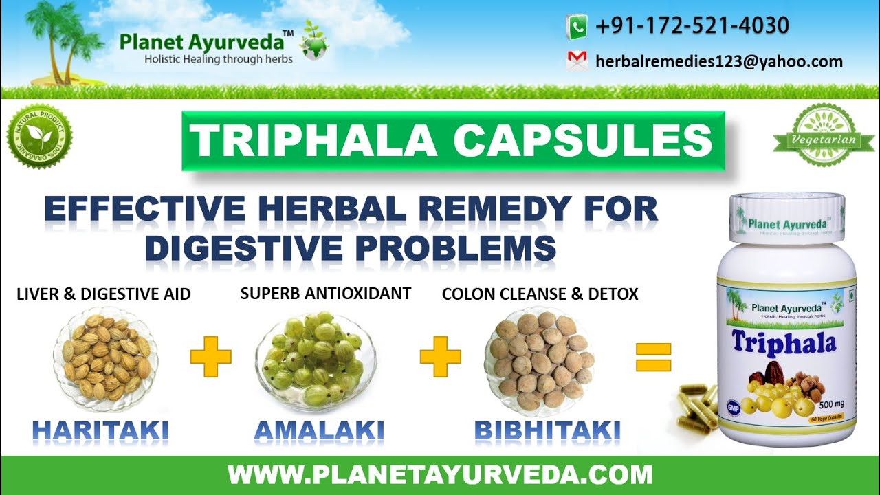 Triphala Capsules Effective Herbal Remedy for Digestive Problems