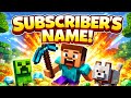 Writing Subscribers Name In Minecraft Live 🔴