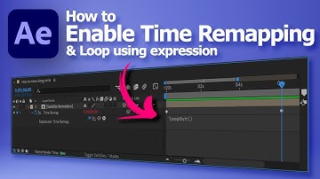 How to enable time remapping and loop a composition using expression in After Effects | AE tutorial
