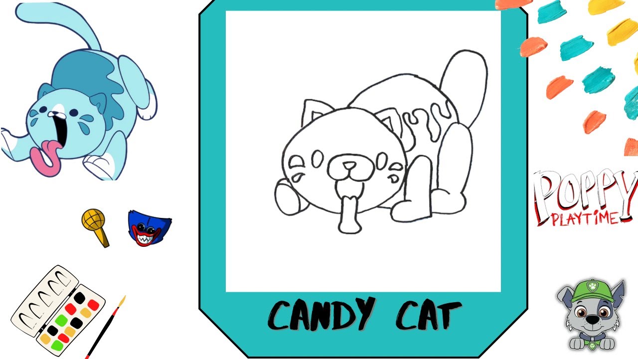 Como Desenhar o CANDY CAT - Poppy Playtime 