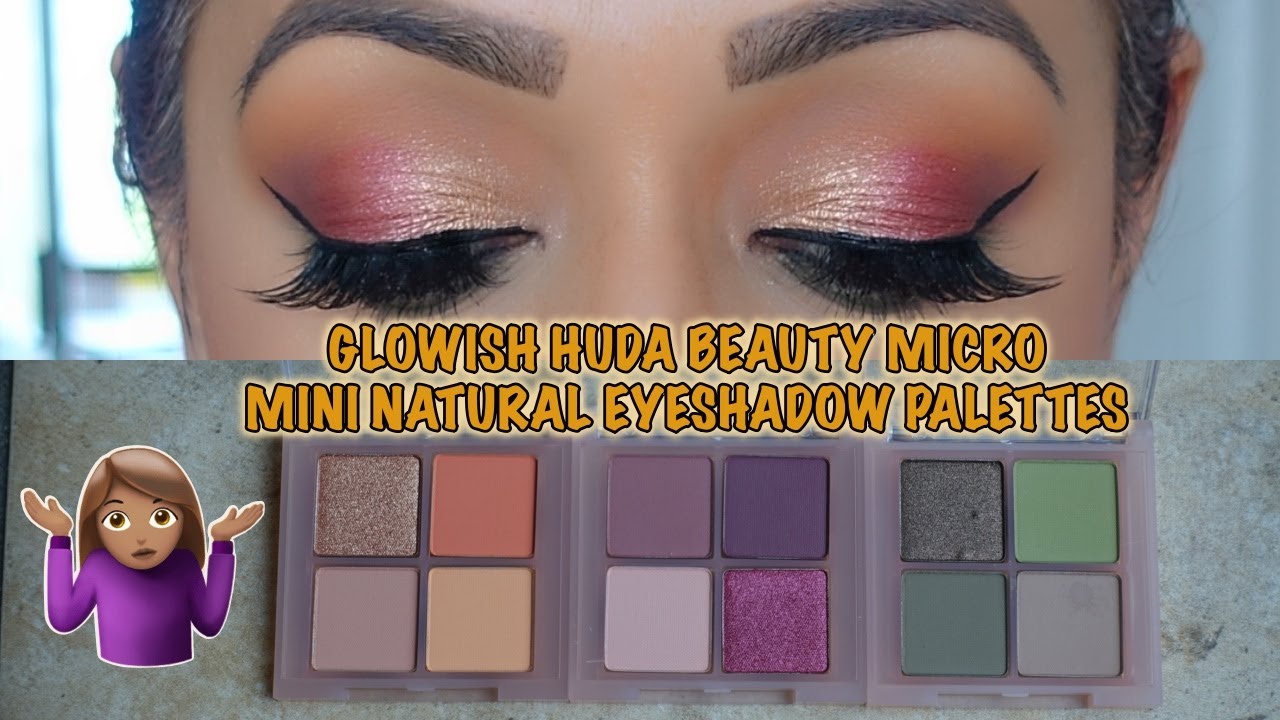 REVIEW: NEW GLOWISH Huda Beauty Micro Mini Eyeshadow Palettes - YouTube