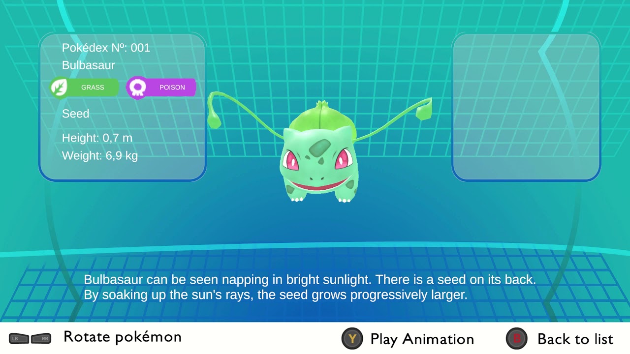 Pokémon Lets GO Unity - Dex Animation in model - YouTube