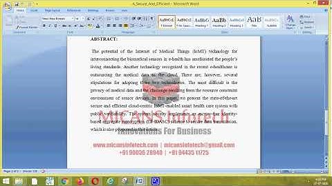 A SECURE AND EFFICIENT CLOUD-CENTRIC INTERNET OF MEDICAL THINGS-ENABLED SMART- IEEE PROJECT 2020