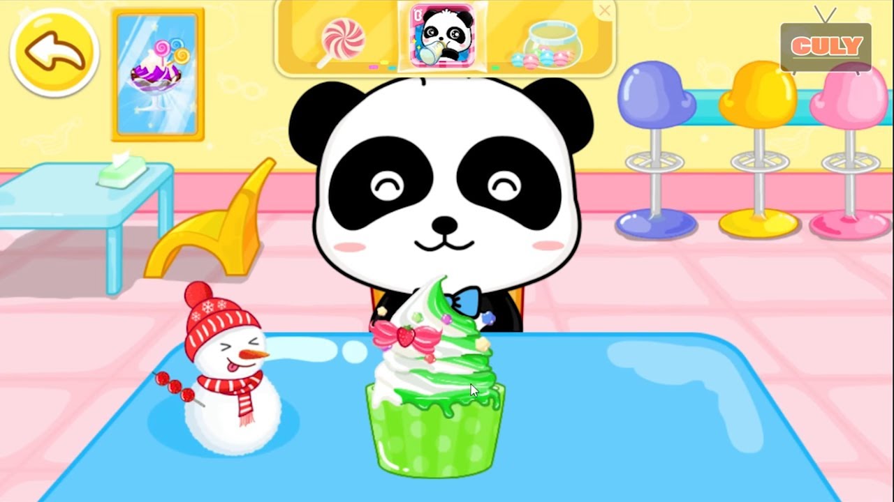 Gấu Trúc Panda Làm Kem Đi Công Viên Ăn Uống Cu Lỳ Chơi Game My Little  Gourmet Lồng Tiếng Vui - Youtube