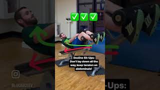 Decline Sit-Ups Tip - Keep Tension on Abs!
