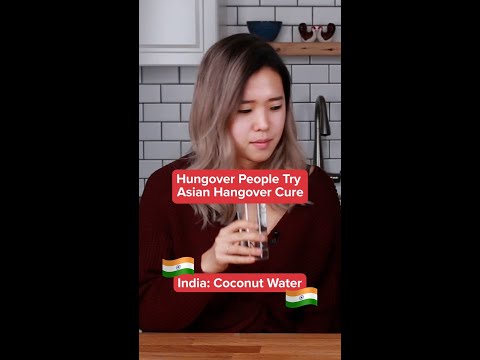 Hungover People Try Asian Hangover Cures - India Coconut Water