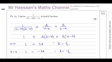 WMA02/01 IAL (Edexcel) C34 JUNE 2018  Q13  Partial Fractions,   Differential Equations