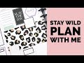 Plan With Me // Big Happy Planner // Stay Wild Be Happy Box Spread // Wild Styled