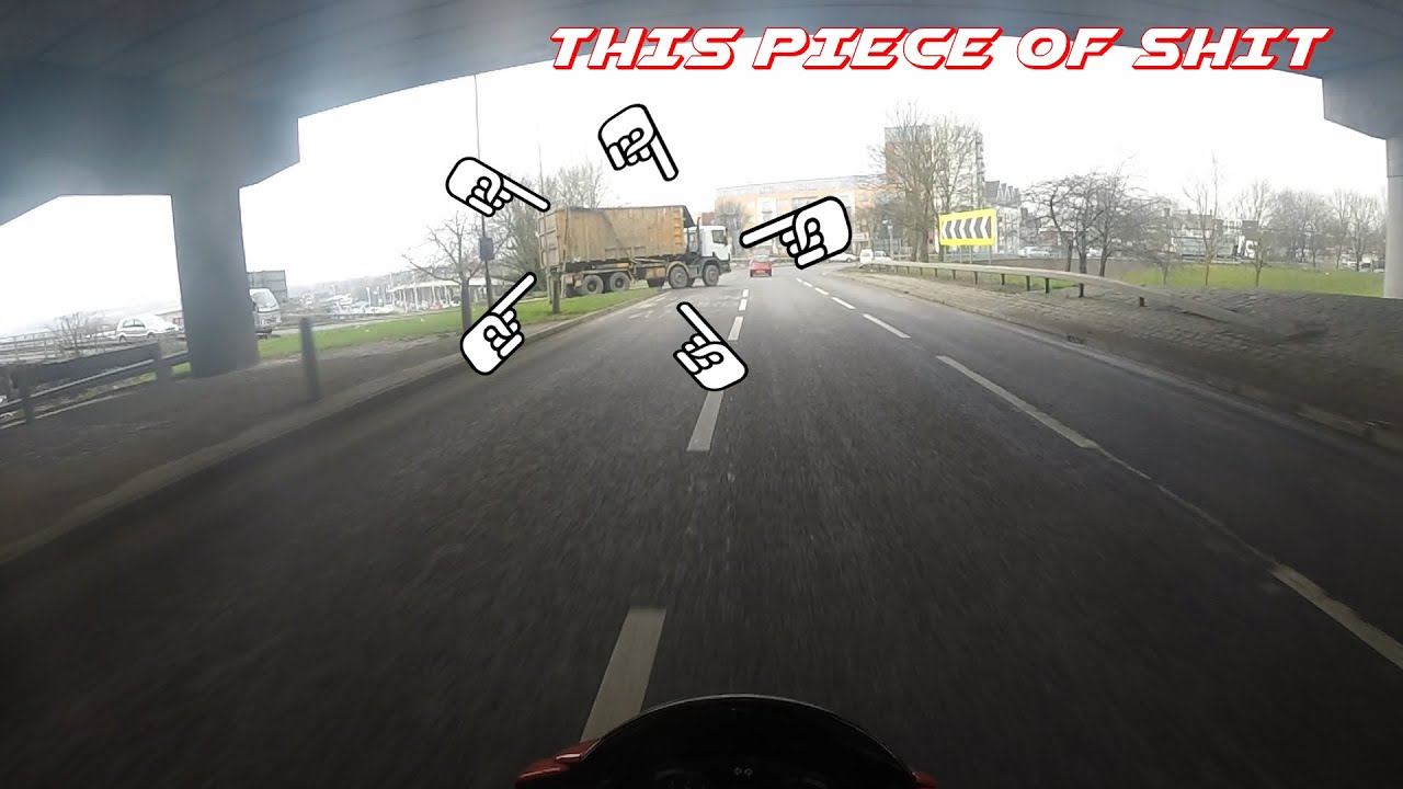 Lorry Cuting Lorry Cutting Off Motorcycle - YouTube