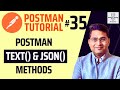 Postman Tutorial #35 - Postman TEXT() and JSON() Methods