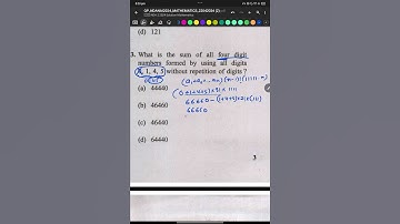 What is the sum of all four digit numbers formed by using all digits 0,1,4,5 #nda #ndamaths #ssb