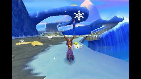 Spyro 3 Year of the Dragon --- Bug in Icy Peak (Speedy Thieves)