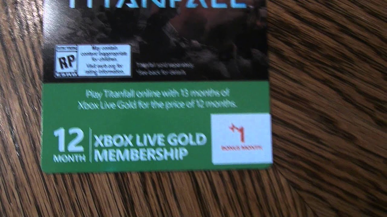 Titanfall 12 month + 1 Xbox live membership - YouTube