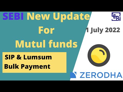 Zerodha coin new update | SEBI new circular on mutual funds | amc sip zerodha