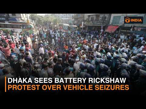 Dhaka Protest: Battery Rickshaw Drivers Demand Unrestricted Movement