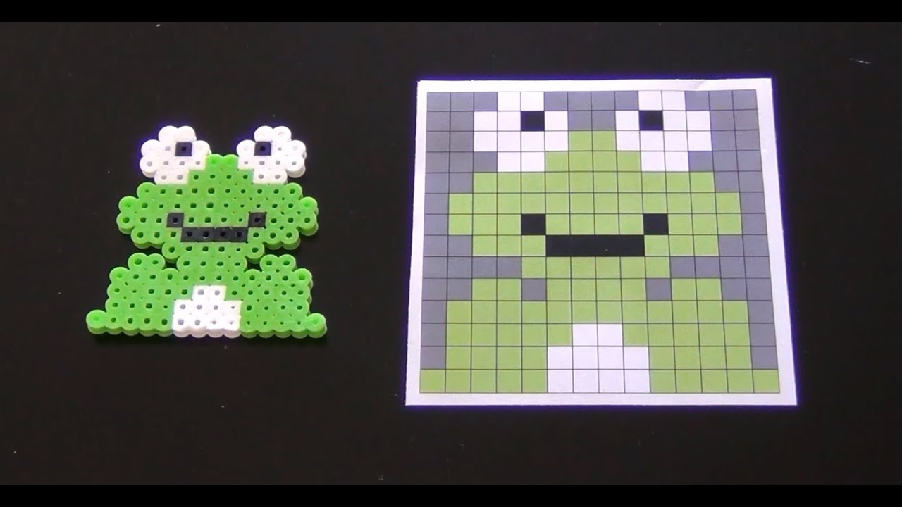 Frog done on small square board  Perler bead templates, Easy perler beads  ideas, Pearl beads pattern