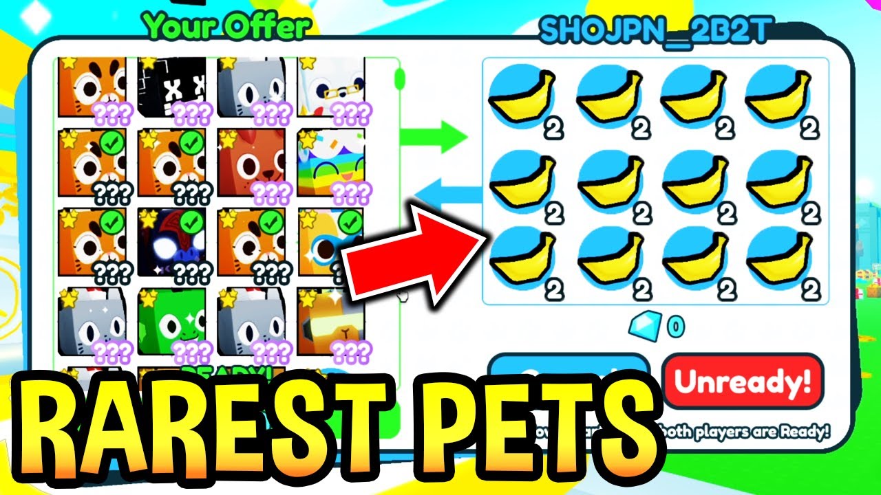 TRADING For The RAREST BANANA PET in Pet Simulator X.. YouTube