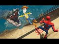 GTA 5 Spiderman vs Woody Ragdolls & Falls Ep.1 [Toy Story]