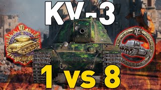 MAD KV-3 1 vs 8 in World of Tanks!