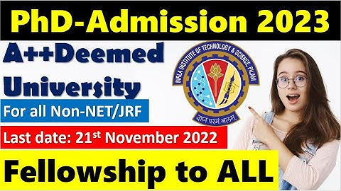 Phd Admission 2023 II Non-Net/JRF-Full fellowship I Best II All subjects @TheScientificGurus
