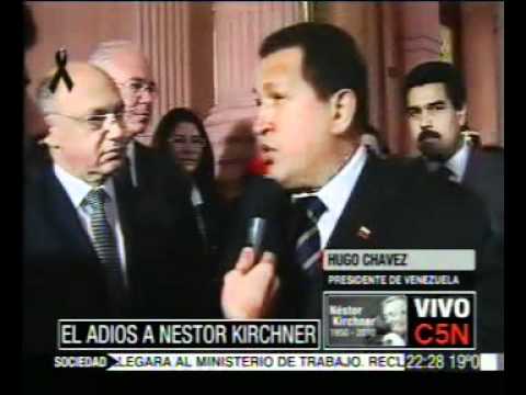 C5N EL ADIOS A NESTOR KIRCHNER - HUGO CHAVEZ