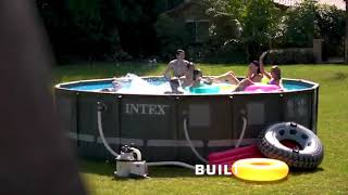 Intex 24ft X 12ft X 52in Ultra XTR Rectangular Pool Set with Sand Filter Pump, Ladder, Ground Cloth