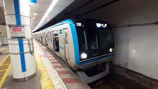 東京メトロ東西線15000系15012F編成 各駅停車中野行き茅場町駅発車シーン