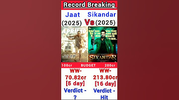 Jaat Vs Sikandar Box Office Collection | Jaat 5 day collection #shorts