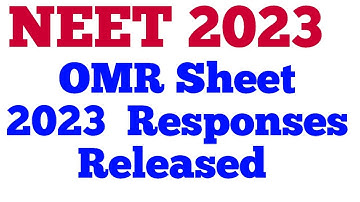 NEET OMR Sheet 2023 Response Sheet, Challenge @neet.nta.nic.in