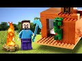 Видео обзор игры – Стив Майнкрафт строит Летающий Дом и костёр! - Сборник видео с Minecraft Lego