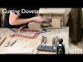 Cutting dovetails in real time  traditional furniture maker